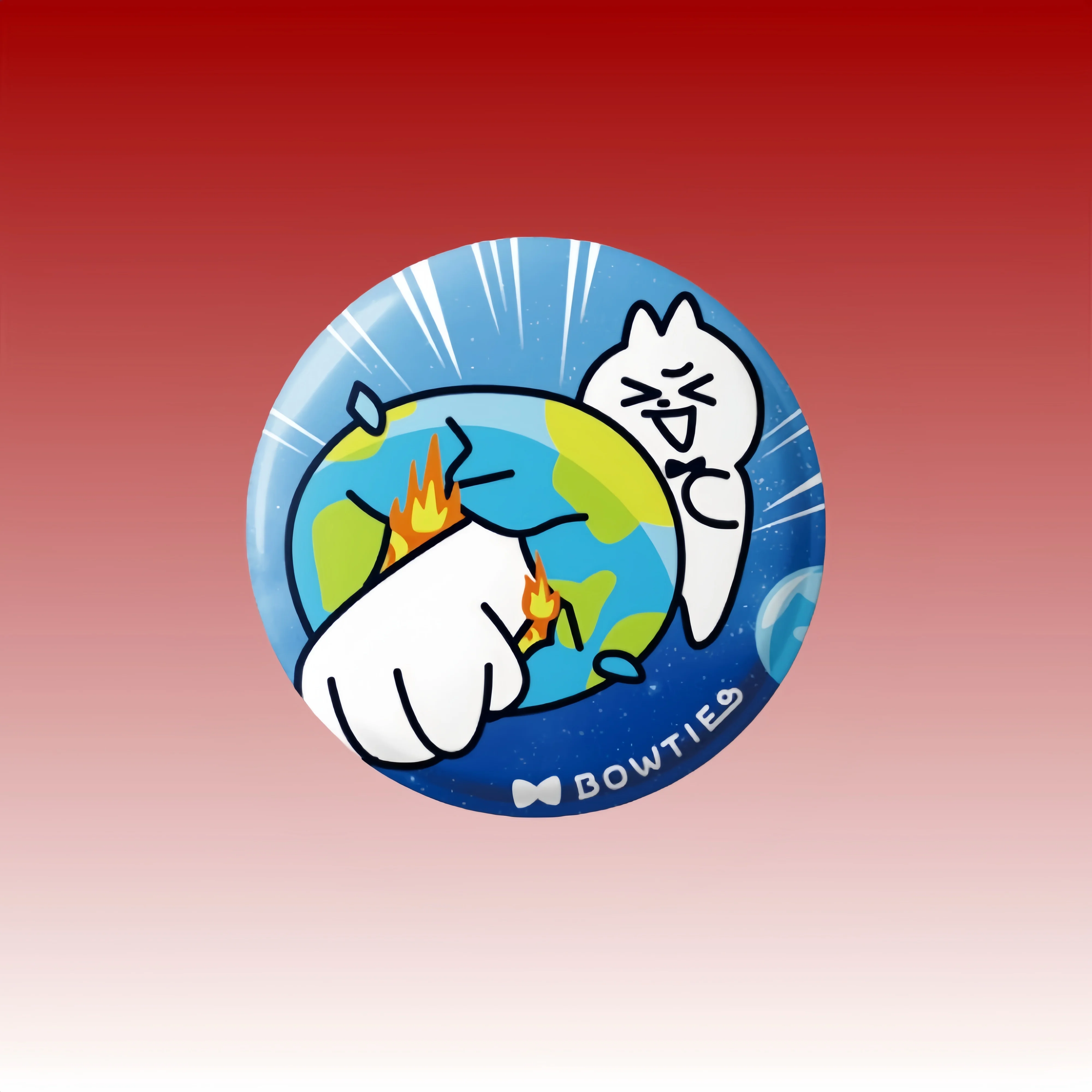 Broche de gato con pajaritas, caja ciega, accesorios magnéticos, alfileres, lindos diseños de casarse conmigo y destruye el mundo, insignia de broche divertida de dibujos animados