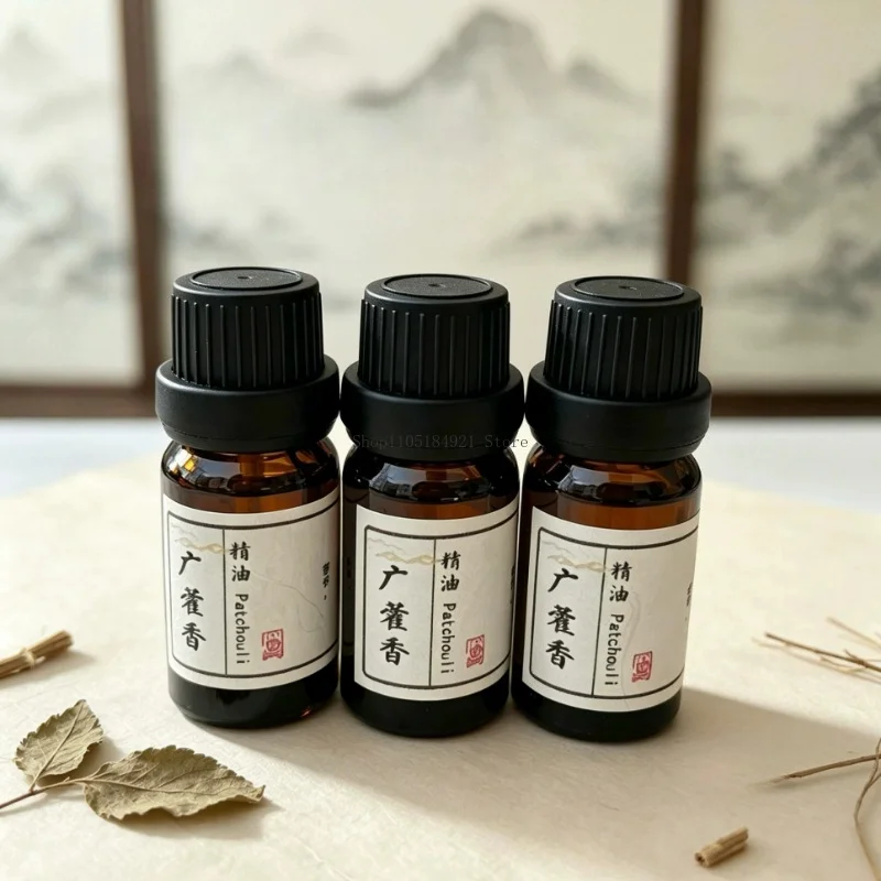 10ml Patchouli Pure Plants Essential Oil Study Room Meditation Household Bedroom Relaxing Promoting Sleep Clean Air Relax Mind