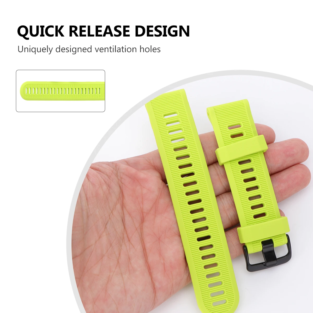 

Lemon Strap PC Hard Rubber Breathable Lightweight Adjustable Compatible for Garmin Forerunner 945 935 Smart