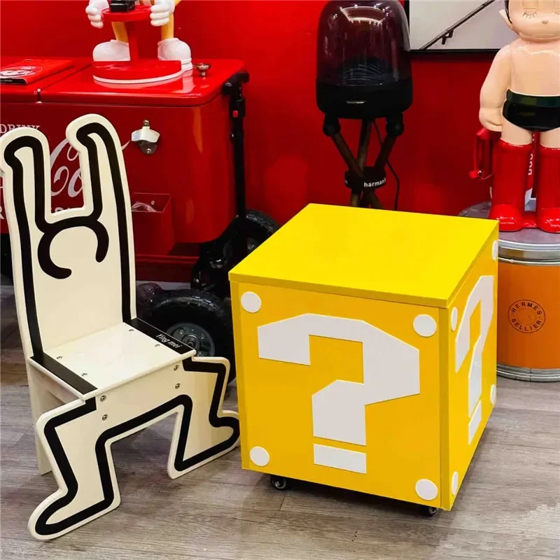 Creative Question Mark Storage Box Coffee Table Small Table Children's Toys Snack Storage Box Storage Rack Bedside Table