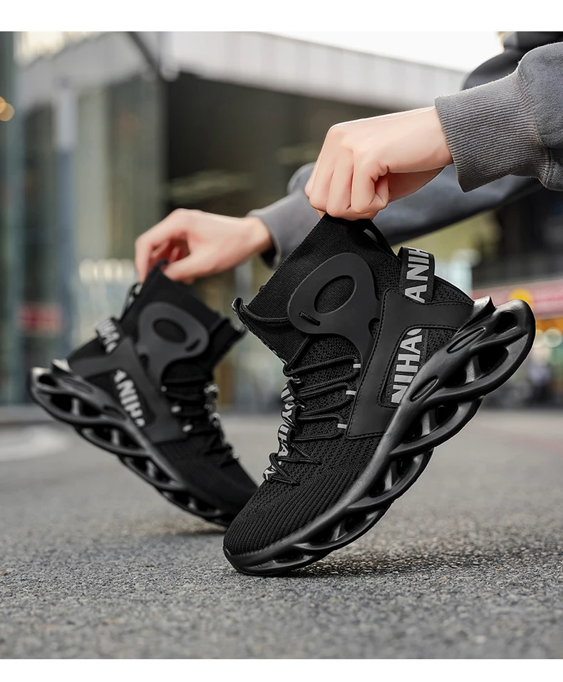 Herren-Freizeitschuhe, modische Laufschuhe, rutschfeste Offroad-Schuhe, Rennschuhe, atmungsaktive, dämpfende Sneakers, Mesh-Trainer für Paare – Detail 6