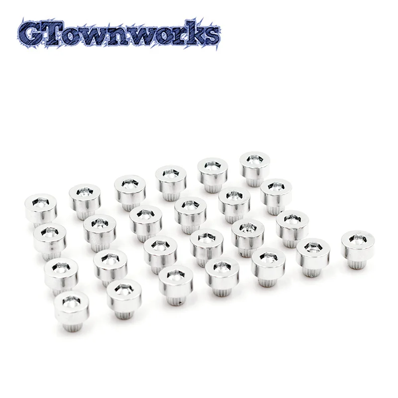 25pcs Wheel Rim Lip Rivets Nuts For Car Universa Screw Bolt Tires Decoration Replacement  Exterior Parts Multiple Colour