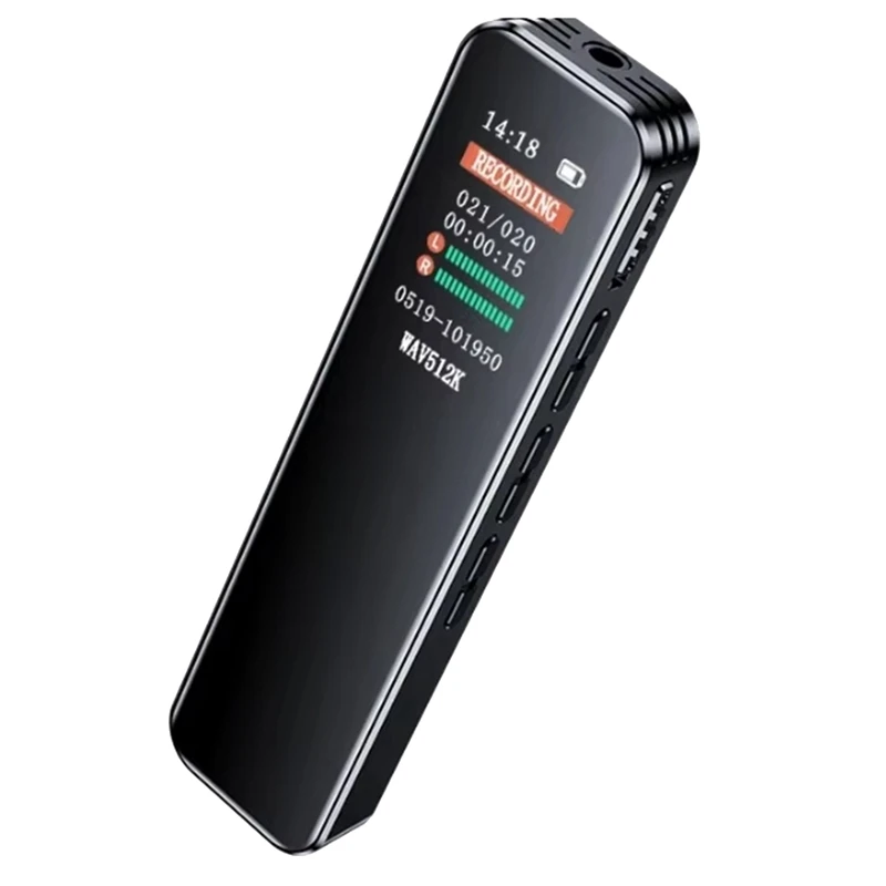 Digital Voice Recorder Pen Portable MP3 Player Audio Recorder With 512Kbps Recording Work Interviews