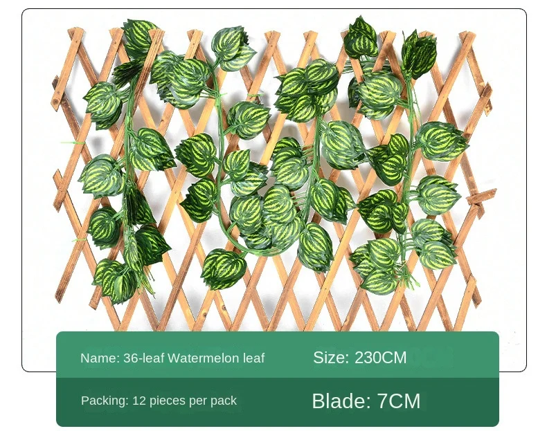 2.1M Artificial Plant Green Ivy Leaf Garland Silk Wall Hanging Vine Home Garden Decoration Wedding Party DIY Fake Wreath Leaves