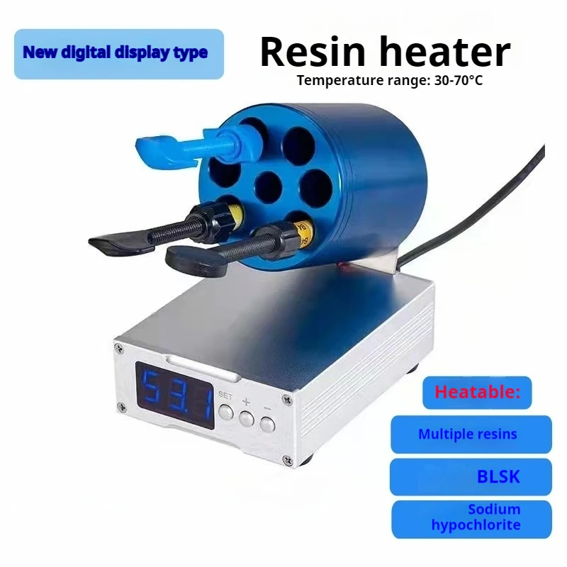 

Нагреватель стоматологической композитной смолы с экраном дисплея, подогреватель для смягчения композитного материала 30-70 ℃ 8-луночная регулировка постоянной температуры