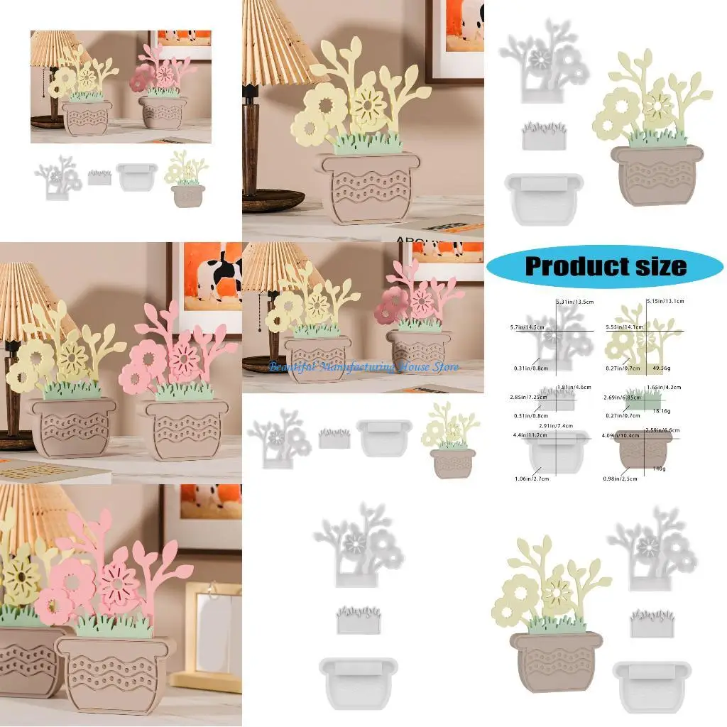 

E56A Flexible Craft Mold Flower Vase Multipurpose Use Suitable for Festival Decorations Handmade Gifts and Seasonal Crafts