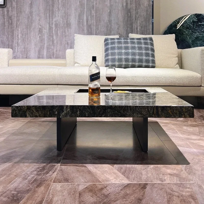 Italian minimalist modern minimalist light luxury rectangular coffee table