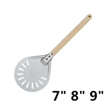 Small Round Pizza Peel with Wooden Handle #6