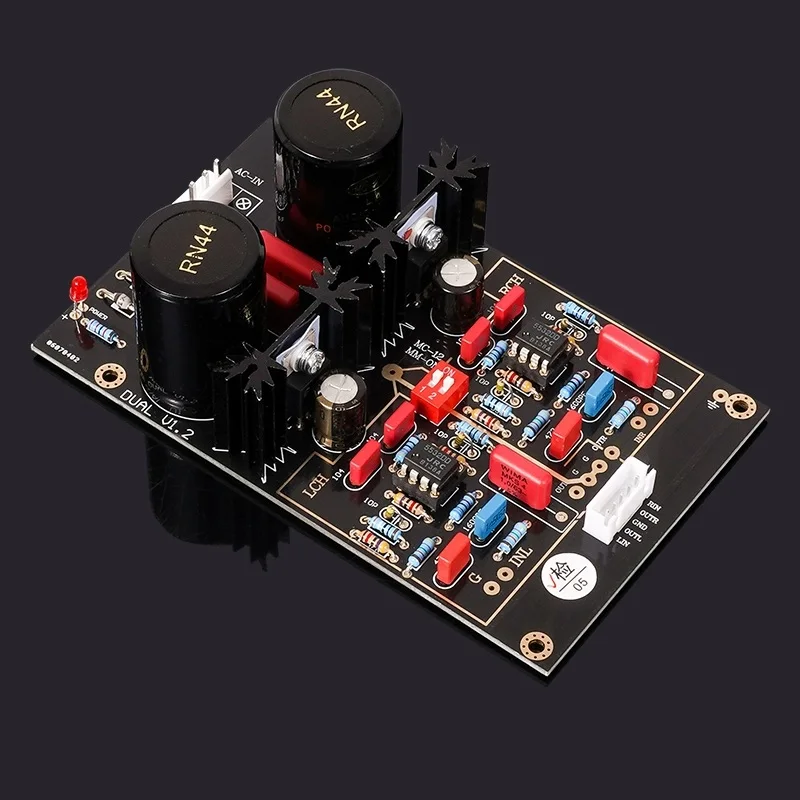 V2025 MM MC Phono Turntable Preamp  Pre-amplifier Dual Phono Preamplifier Circuit,Upgradable OPAMP