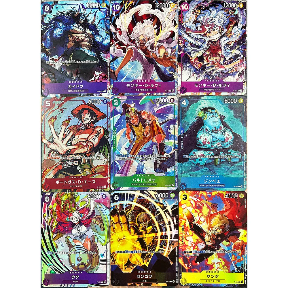 Anime One Piece DIY ACG Boys Battle Game Toys Ace Roronoa Zoro Luffy Uta Nami Collectible Card Christmas Birthday Present