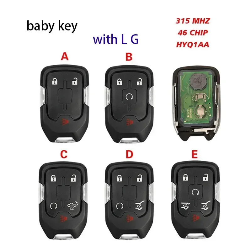 

Smart Key Fob 315Mhz ID46 HYQ1AA For Chevrolet Tahoe Silverado Suburban GMC Terrain Acadia YUKON XL Sierra