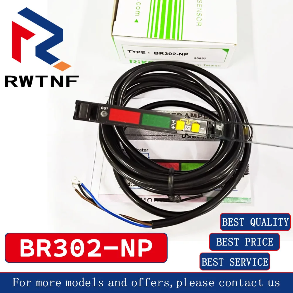 العلامة التجارية الجديدة حقيقية BR302-NP RIKO مكبرات الصوت الألياف ثنائية المرحلة بدلاً من مستشعر BR2-NP BR301-N ، مخزون المستودعات الأصلي 100%