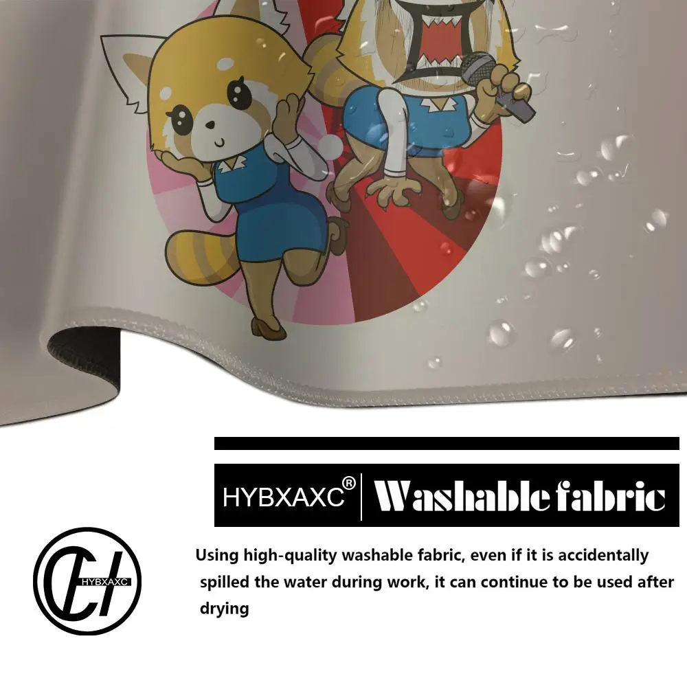 Aggretsuko Large Mouse Pad Gaming Mouse Pad PC Gamer Computer Mouse Mat Big Mousepad Silicone Carpet Keyboard Desk Mat Mause Pad