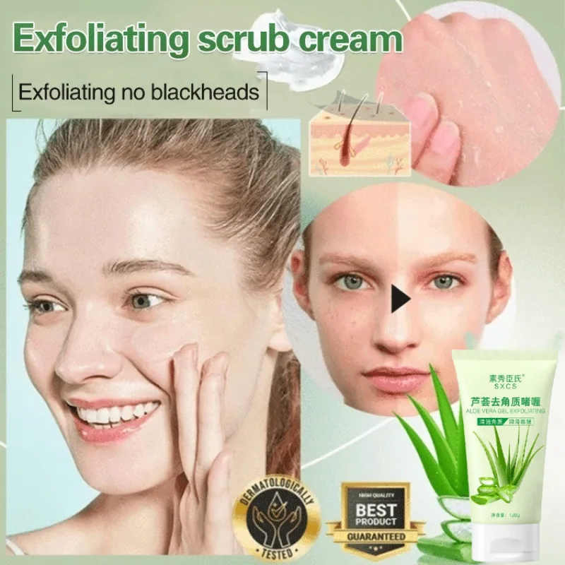 Aloe Vera Mild Exfoliating Gel Deep Cleansing Delicate Skin Fading Acne Marks Acne Exfoliating Gel