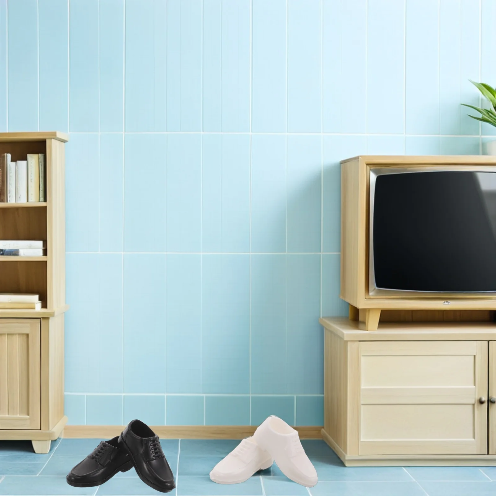 40 stks Mini Schoenen Voor 11 Inch Jongen Verfijnde Prins Stijl Laarzen Tiny House Micro Landschap Decor Props Simulatie Accessoires