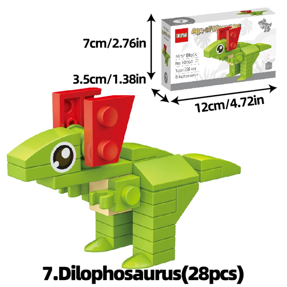 Build Your Own Dinosaur World with Our Creative Building Block Sets - T-Rex, Velociraptor, Stegosaurus & More! Christmas Gifts