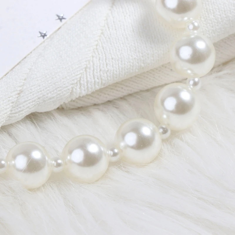 Children Supplies Girls Jewelry Artificial Pearl Necklace Bracelet Set Kids Little Girl Princess Photoshoot Decorations 066C