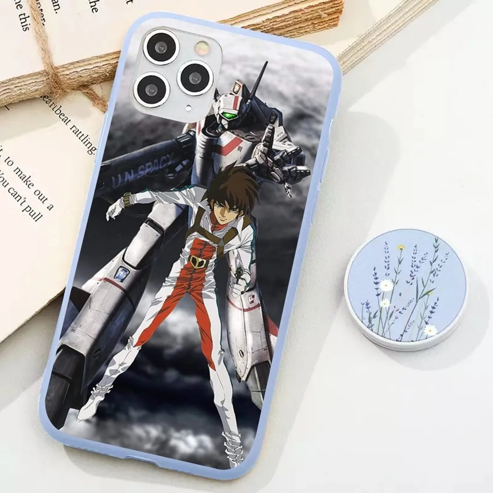 

R-Robotechs Macross Phone Case For IPhone 14 11 12 13 Mini Pro Xs Max 8 7 6 6S Plus X XR Solid Candy Color Case