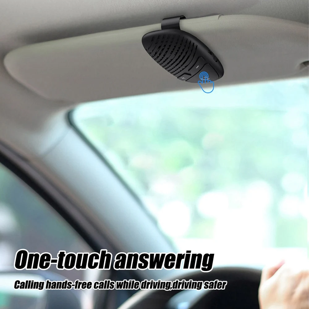 Car Sun Visor Bluetooth 5.0 Car Bluetooth Hands-Free Wireless Bluetooth Receiver Car Adapter