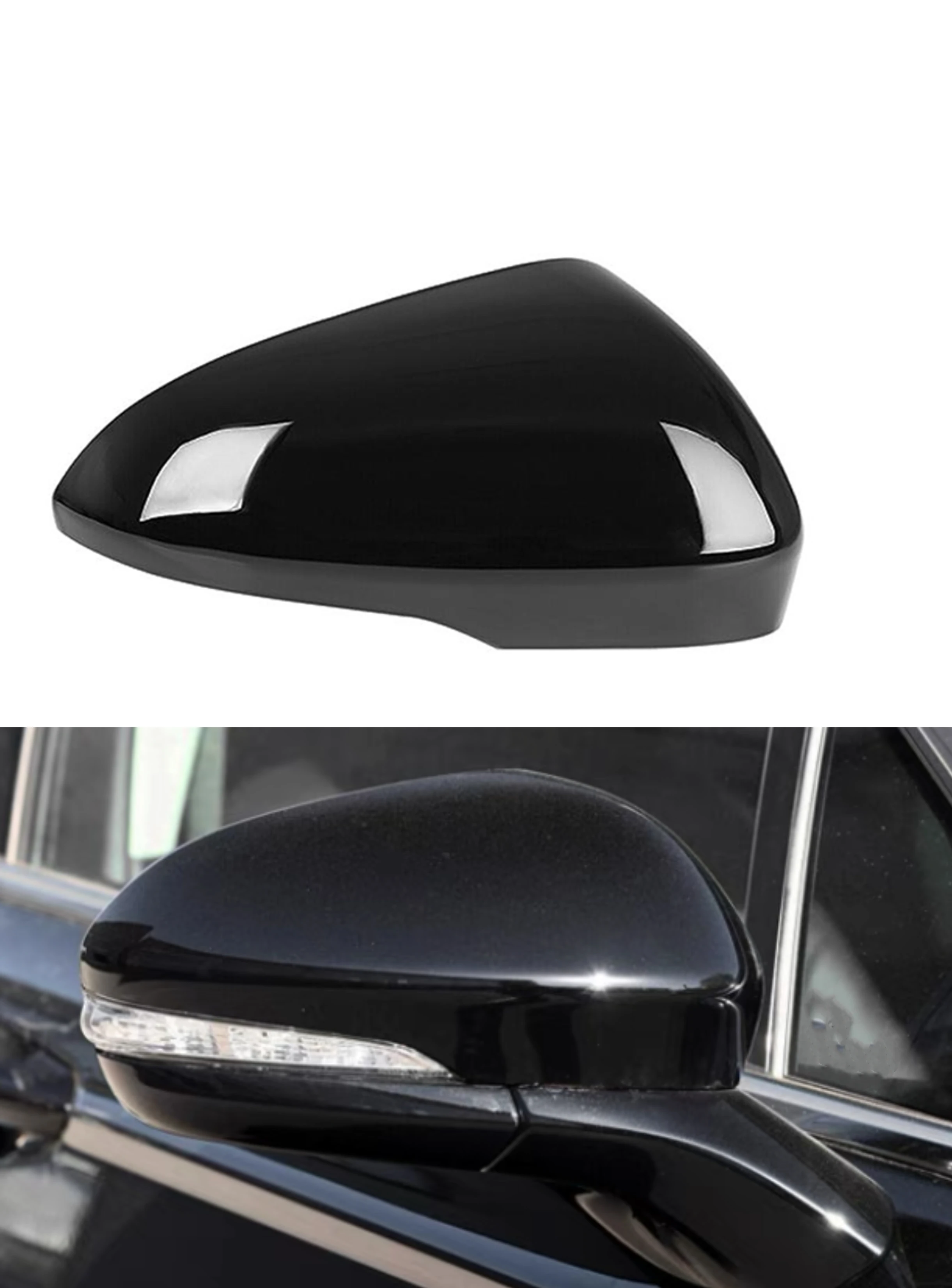 

Car Front Side Rearview Mirror Cover Fit for Ford Fusion 2013 2014 2015 2016 2017 2018 2019 2020 Glossy Black
