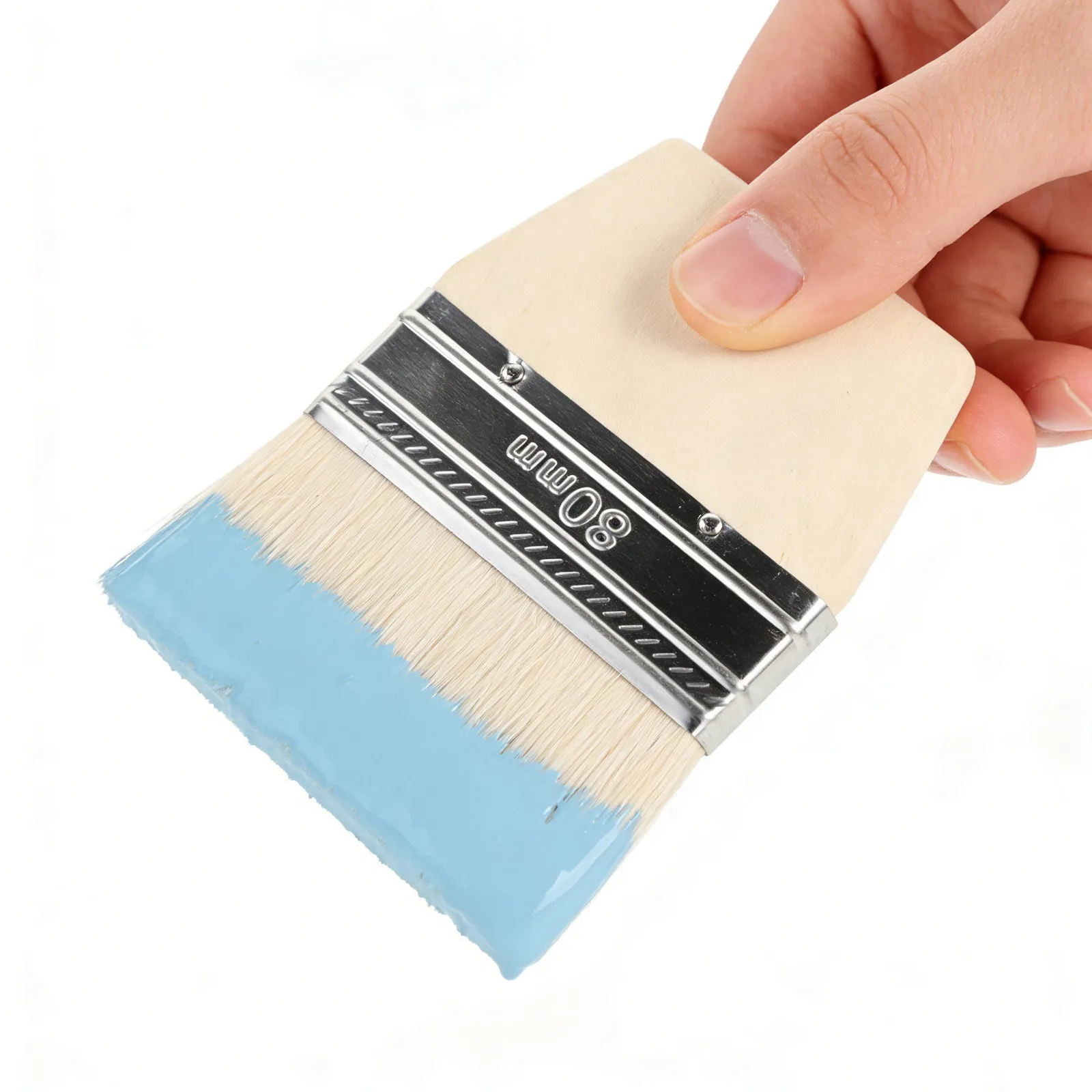 

5Pcs Wool Paint Brushes Set Short Handle Soft Bristles for Wall Painting Wood Staining Oil Paint Professional