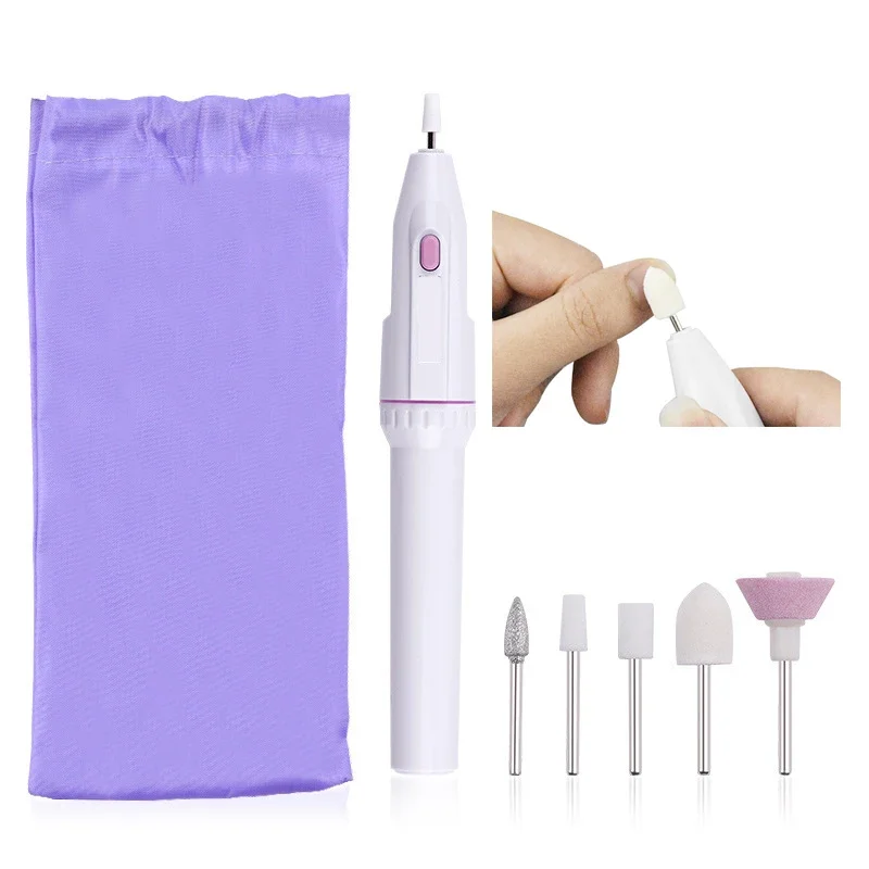MINI Elektrisches Nagelbohrer-Set für Maniküre und Pediküre, Schleif- und Poliergerät, Nagelkunst-Bohrer, Schleifstift-Design-Werkzeugmaschine