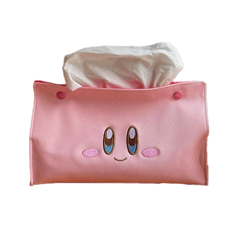 Kirby Animation Game Peripheral Toys Waterproof Fabric Drawer Tissue Box Soft Anime Figures Action Model Collection