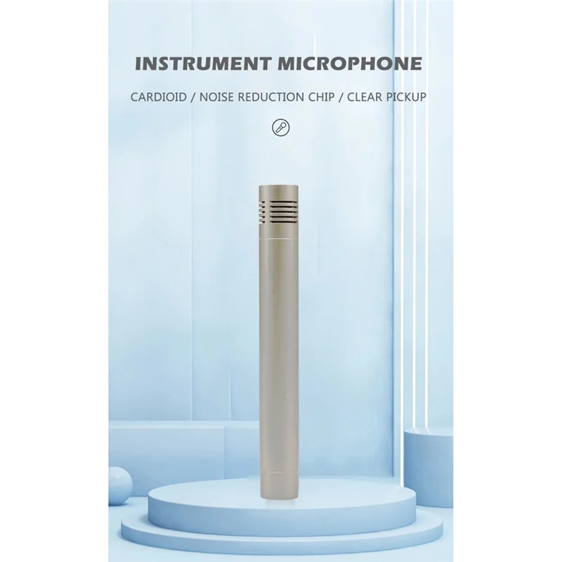 

High Quality-1 Pair C02 Pen-Shaped Condenser Microphone Shockproof Clip Microphone Piano Mic Pen Type Instrument Microphone