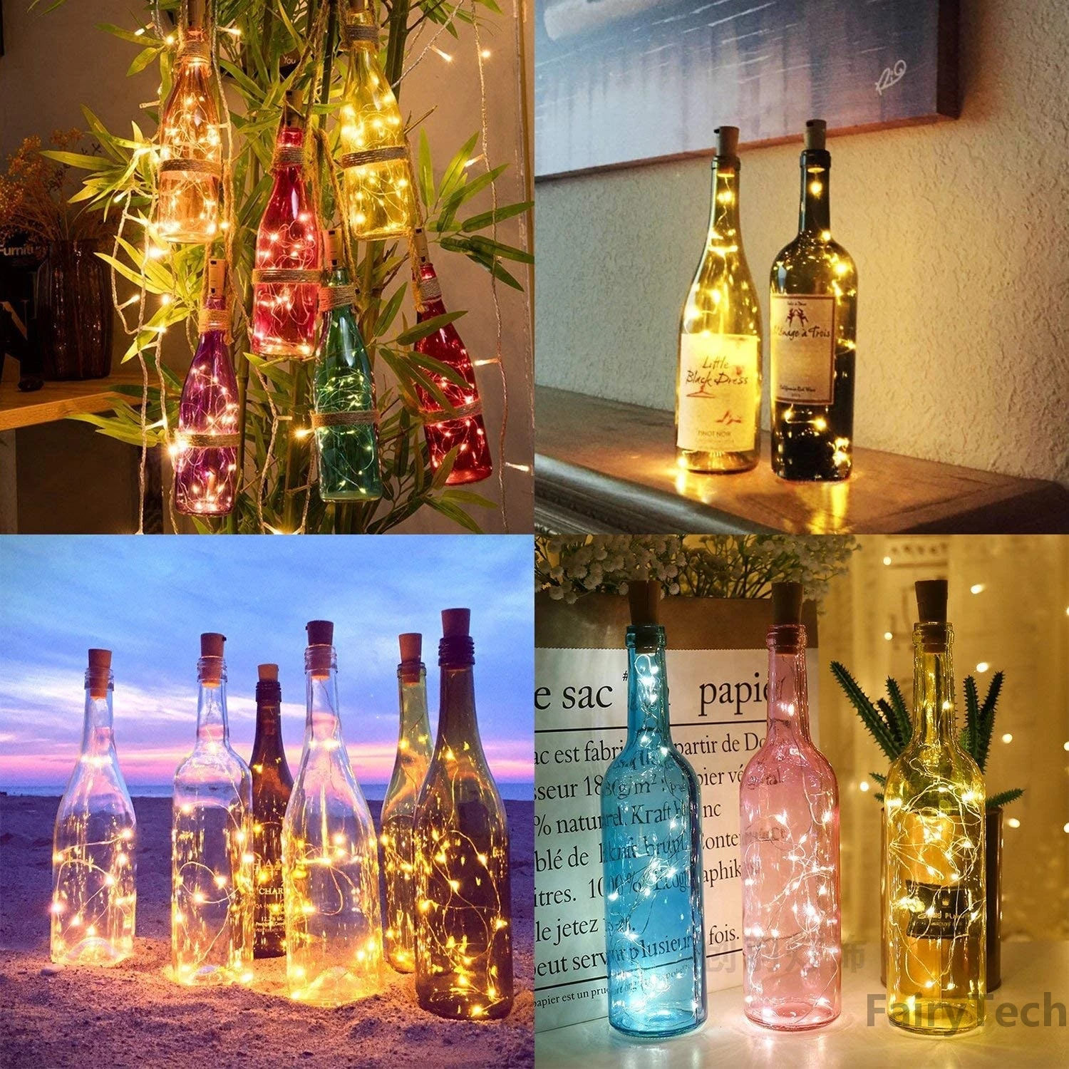 Leds 1M 2M 3M 5M 10M Led Koperdraad Fairy String Lights Batterij Aangedreven Feestelijke fles Lichten Usb Guirlande Kerst Decoratie