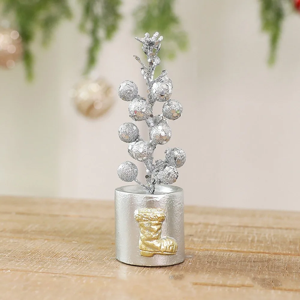 

13 Head Christmas Fruit Twig Ornament Realistic Sequins Christmas Decoration Christmas Socks/Hat Simulation