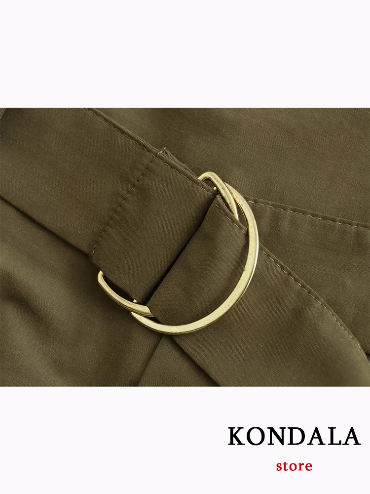 KONDALA Sexy ArmyGreen Tube Jumpsuit Women Sleeveless Belt Long Pants Fashion 2023 Autumn Strapless Jumpsuit Streetwear Bodysuit