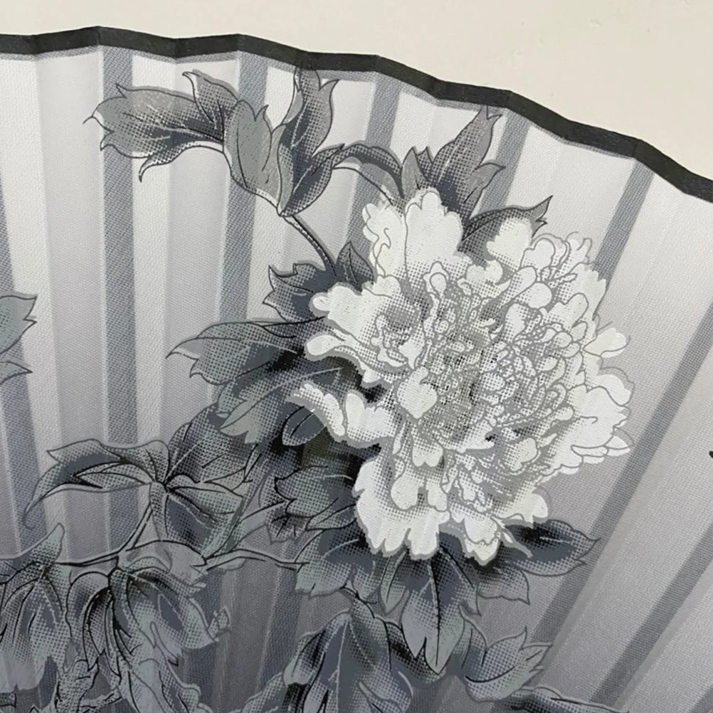 

Vintage Peony Folding Fan Black Bone Portable for Dancing Party Decor Souvenirs Gifts Folding Fans