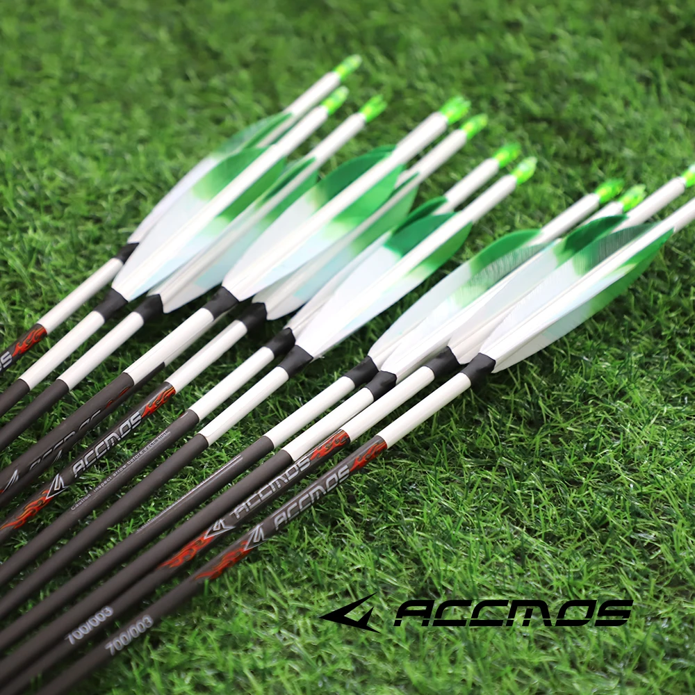 12-pezzi-nuova-vera-piuma-freccia-id62-42-tiro-con-l'arco-caccia-tiro-con-l'arco-in-carbonio-puro-accessori-per-arco