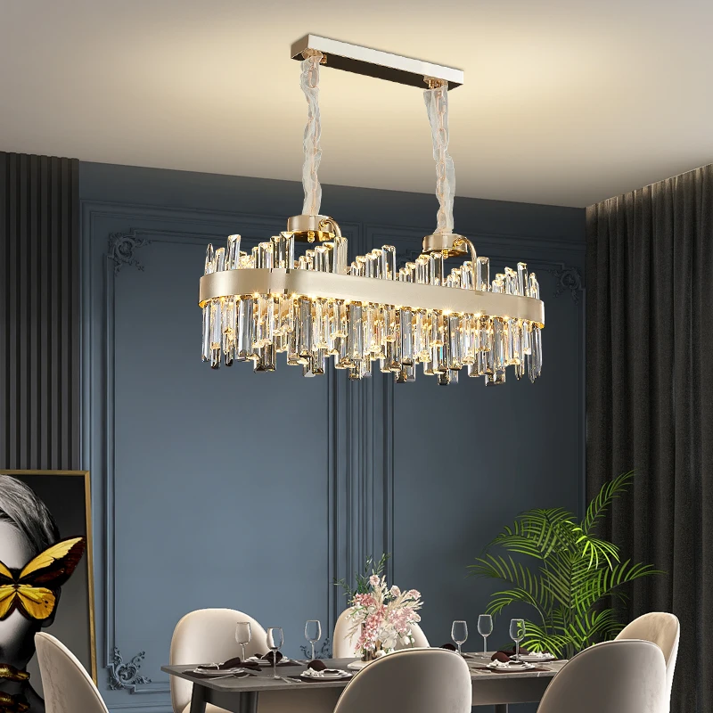 Light Luxury Living Room Crystal Chandelier Home Decoration Ceiling Pendant Lamps Modern Ceiling Chandelier Led Ceiling Light