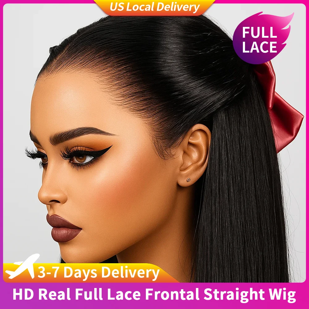 

22-дюймовые настоящие кружевные парики из натуральных волос, шелковые прямые HD, невидимые цельные кружевные парики ручной работы, 360 кружевные фронтальные парики со скрытыми ремешками