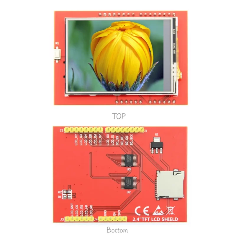 โมดูลแสดงผลหน้าจอสัมผัส lcd tft 2.4นิ้วสามารถเสียบปลั๊กและเข้ากันได้กับ Mega2560 uno