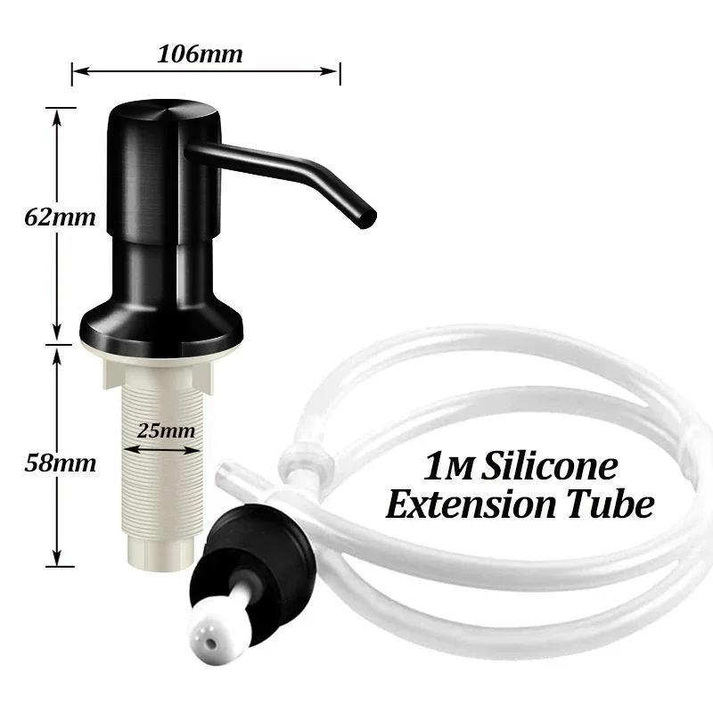 Advanced Stainless Steel Soap Dispenser Extension Tube Kit - Suitable for Kitchen Sink and Bathroom Automatic Soap Dispenser