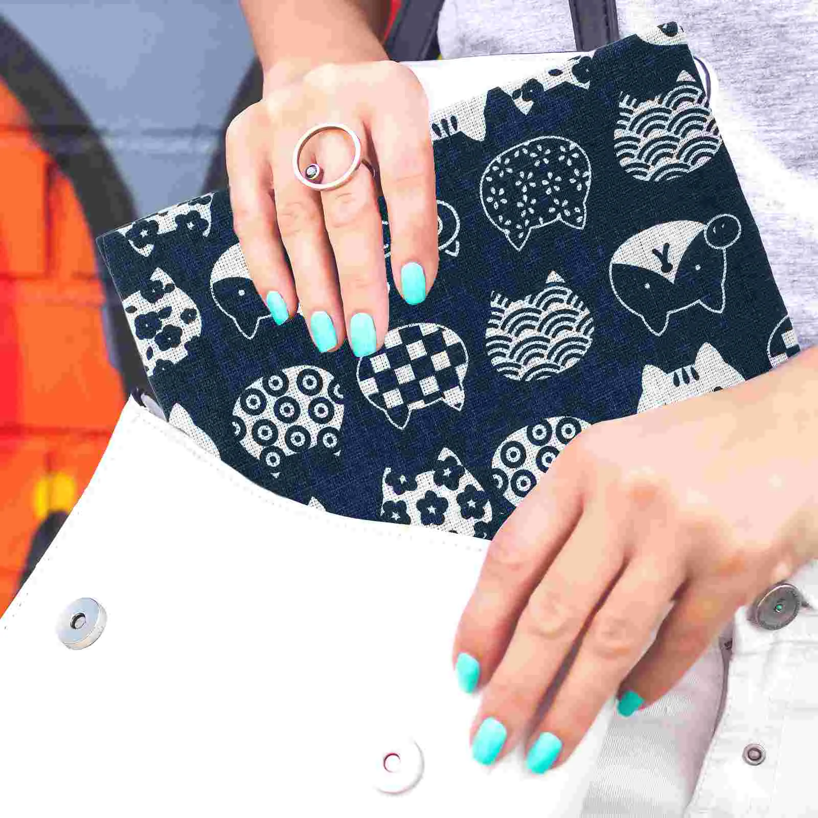 Ledger Protective Cover Japanese Book Fabric Sleeve Reusable Protector Foldable Cloth Decoration Handbook Student