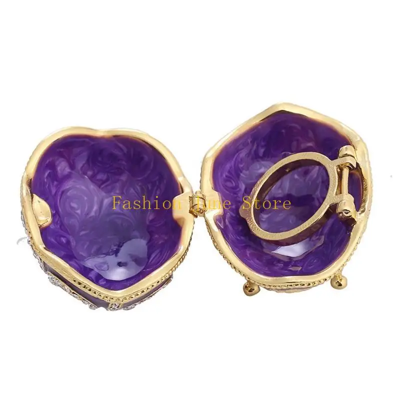 

N5KA Рождественский декор шкатулка для безделушек навесная эмалированная шкатулка для драгоценностей, органайзер для сережек и