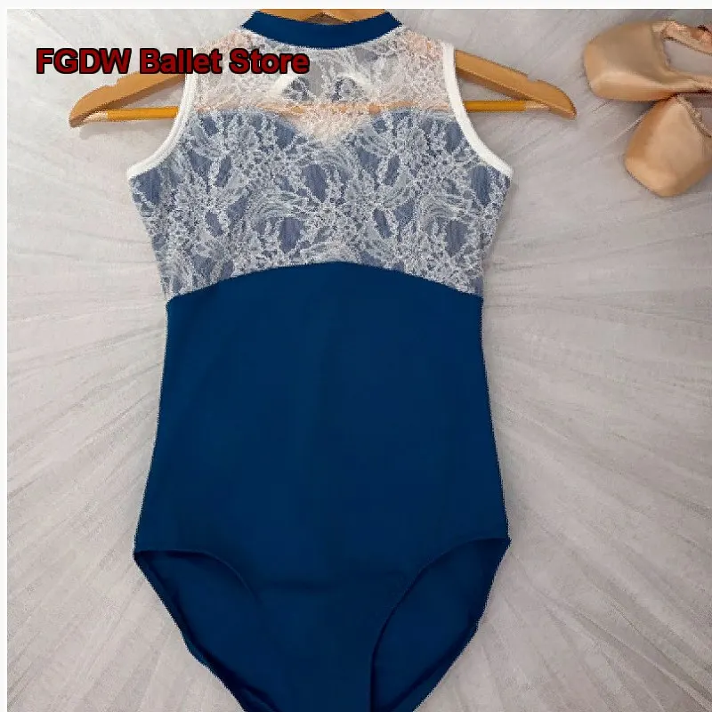 ModLatBal Basic Training Dance Dress Lace Art Exam Gymnastics Leotard Body Suit Pilates Practice Leotard Unitard
