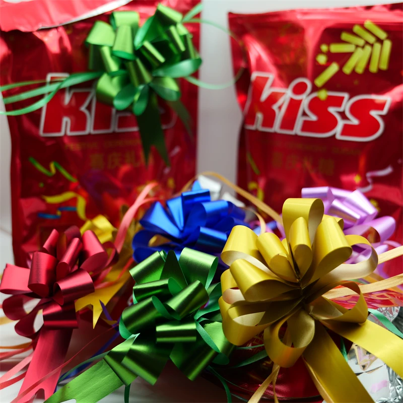 Cinta de lazo de flores para Navidad, Día de San Valentín, boda, día de la madre, decoración de regalo de fiesta de cumpleaños, 10/20/50 piezas