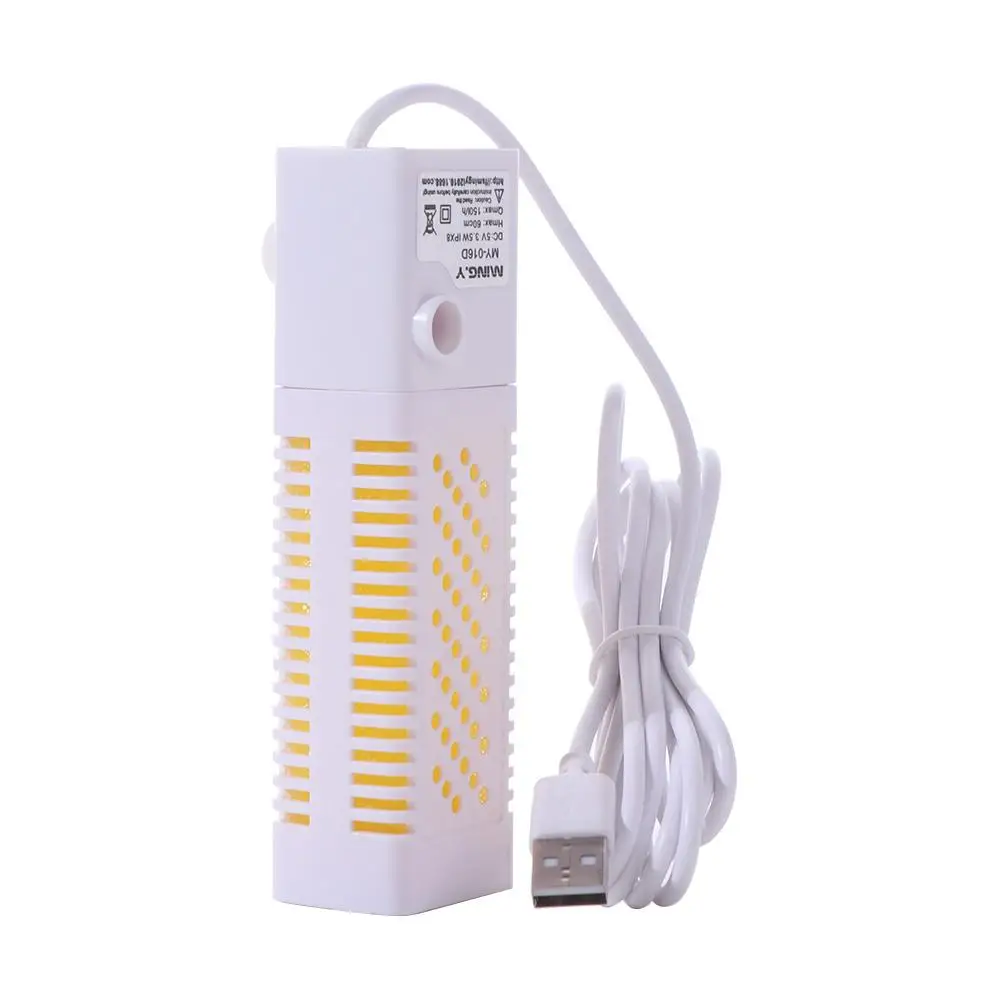 USB Submersible Aquarium Filter Silent with Built-in Circulating Pump Aquarium Internal Filter Plastic Water Purifier Aquarium