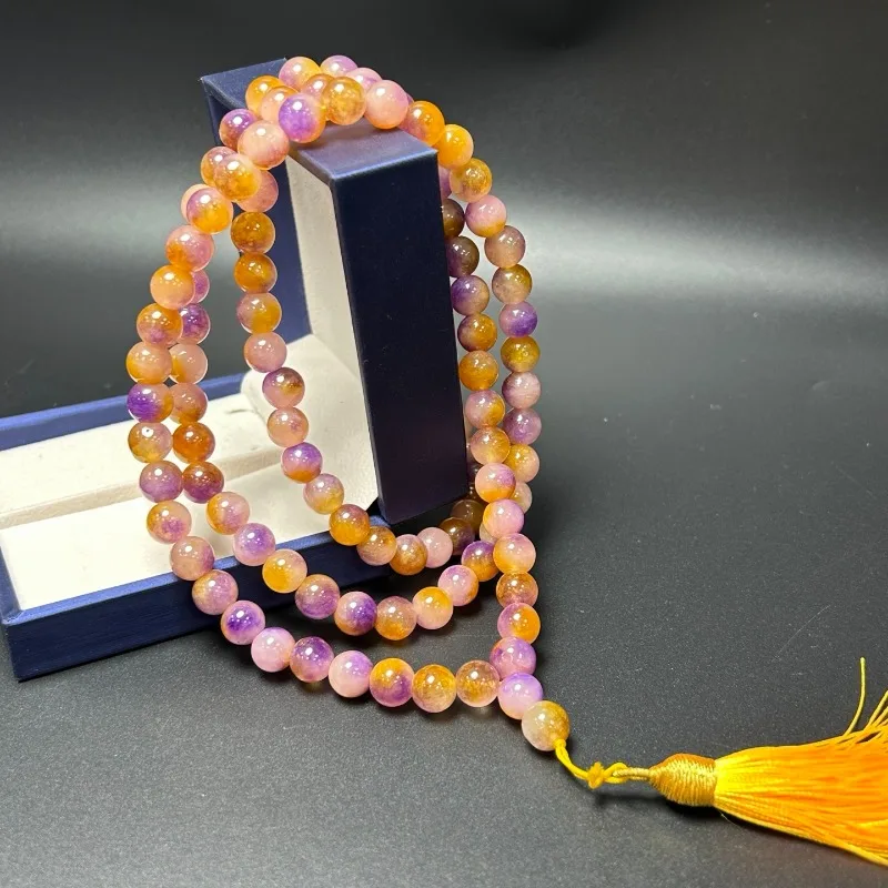 

Новая цепочка для свитера из натурального кварцитового нефрита с круглыми бусинами, ожерелье, модные универсальные украшения