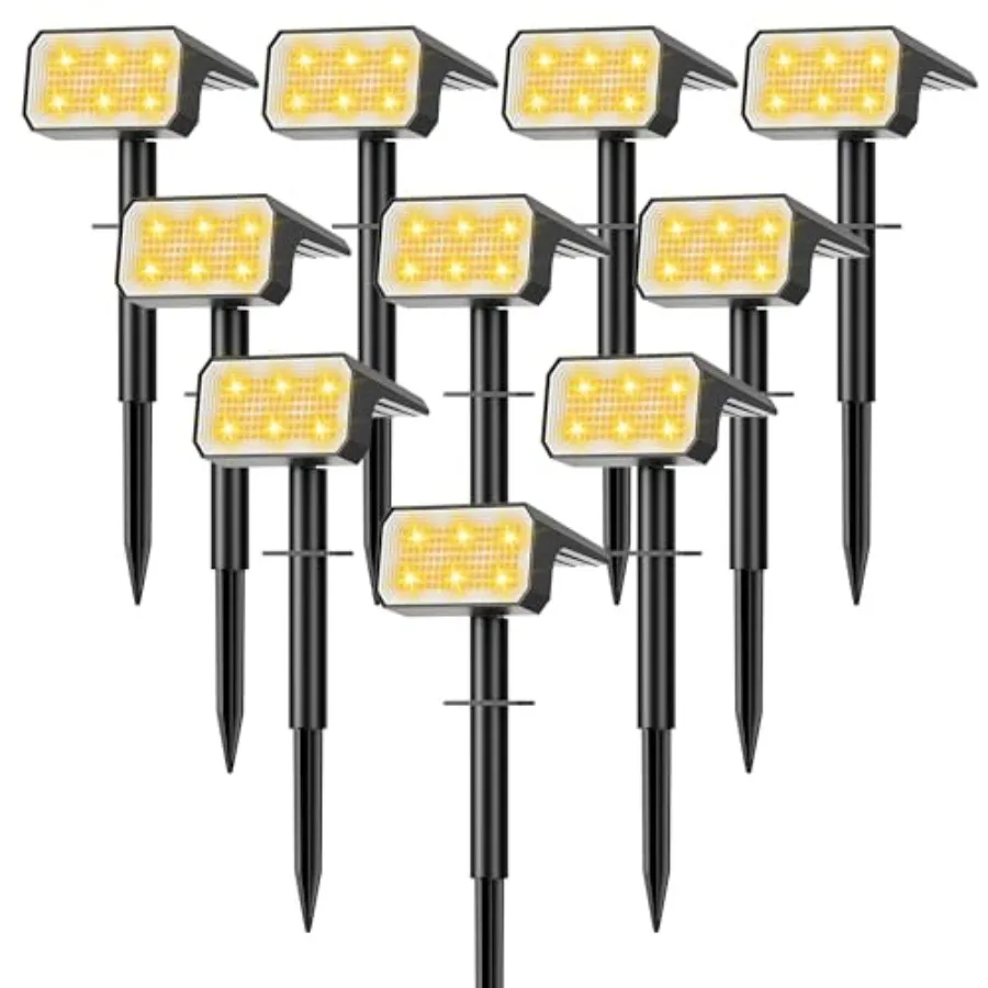 

Solar Spot Lights Outdoor [/118 LED] Modes Auto On/Off Solar Landscape Spotlights Ip67 Waterproof Solor Powered Pathway Lights