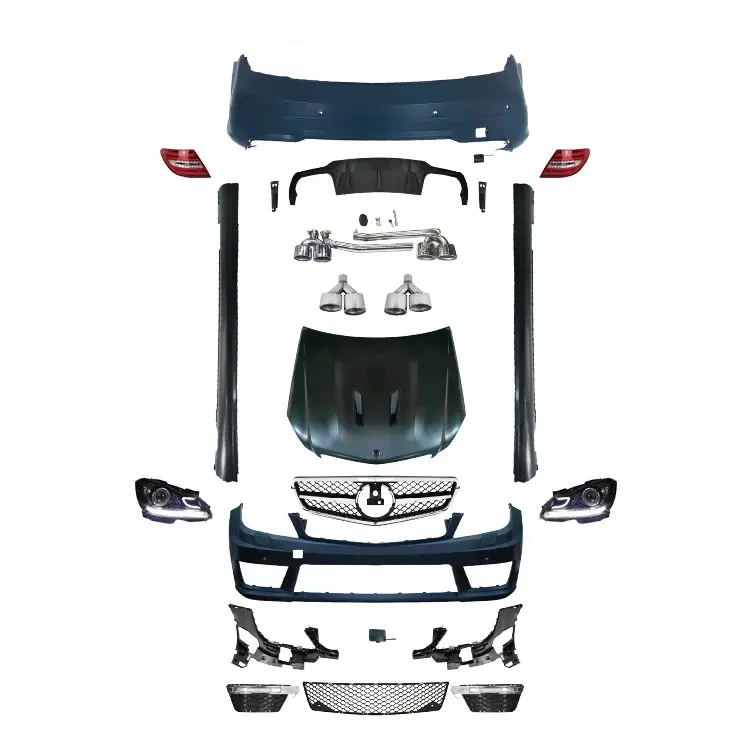

High Quality Bodykit for C- Class W204 C260 C200 C300 Modified C63 Front bumper with grille 2011-2014