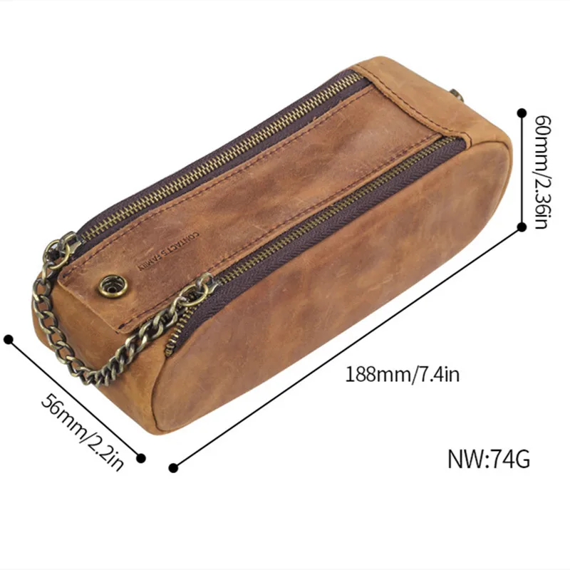 Portable Tobacco Pouch Case Genuine Leather Pipe Cigarette Holder Storage bag Smoking Paper Holder Case Wallet Bag