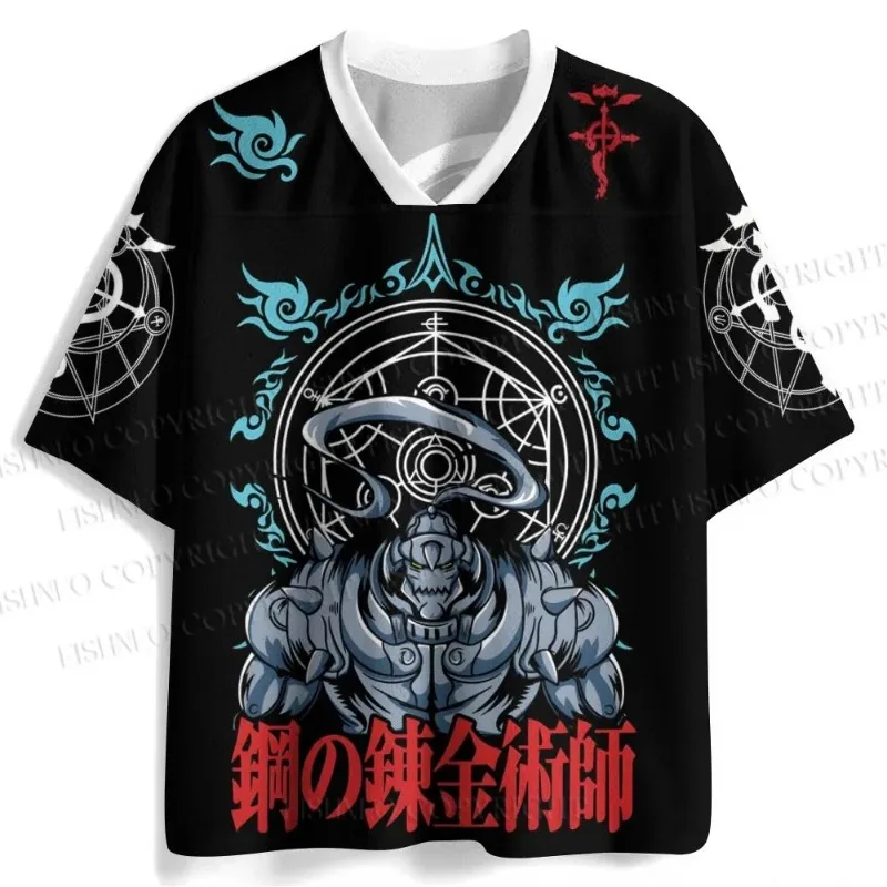 

Fullmetal Alchemist Brotherhood T-shirt 3D All Over Print Anime Jersey Tee Harajuku Casual Short Sleeve Summer Cosplay Costume
