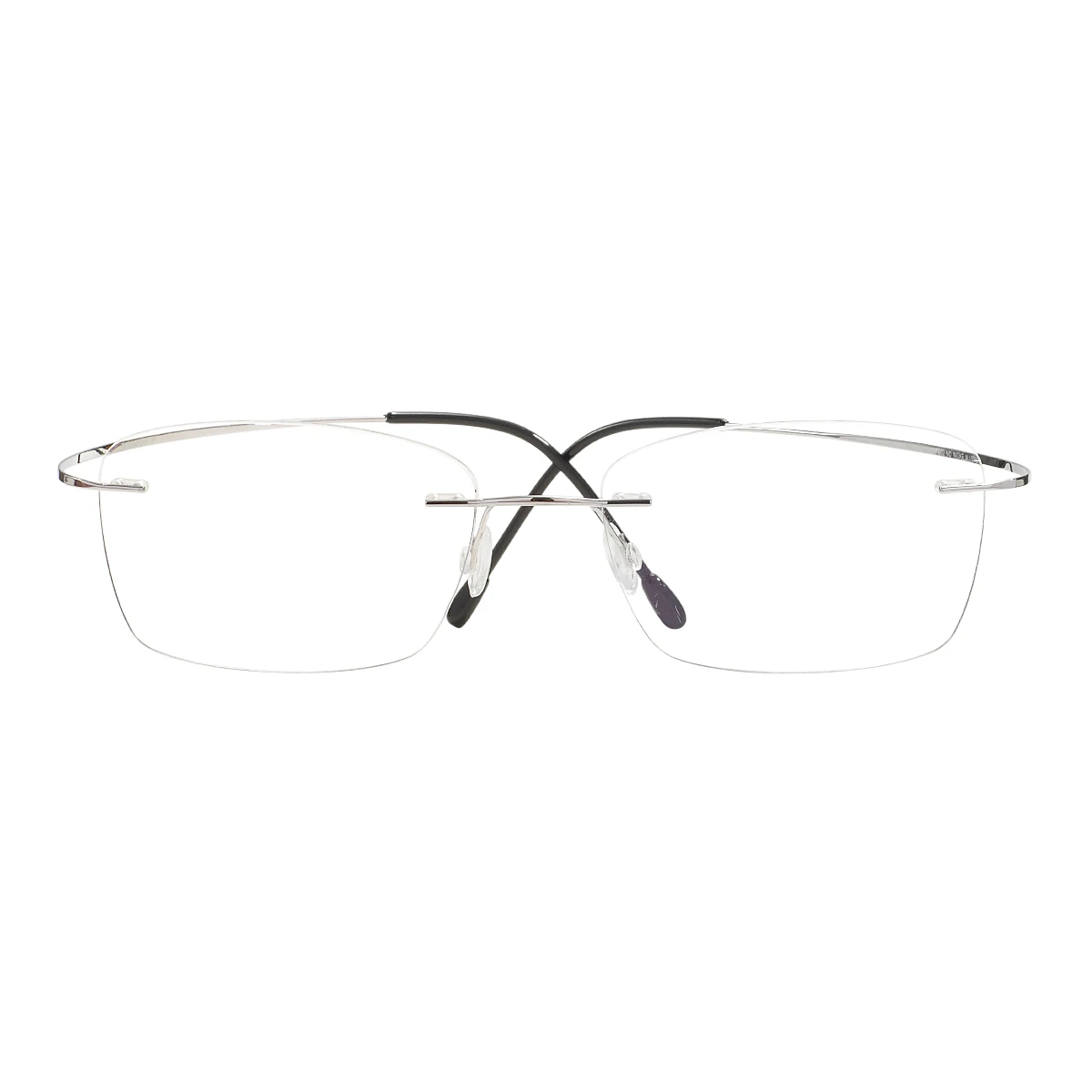 Titanium Large Size Lightweight Rectangular Men and Women Colored Flexible Rimless Glasses Frame For Myopia Prescription Lenses