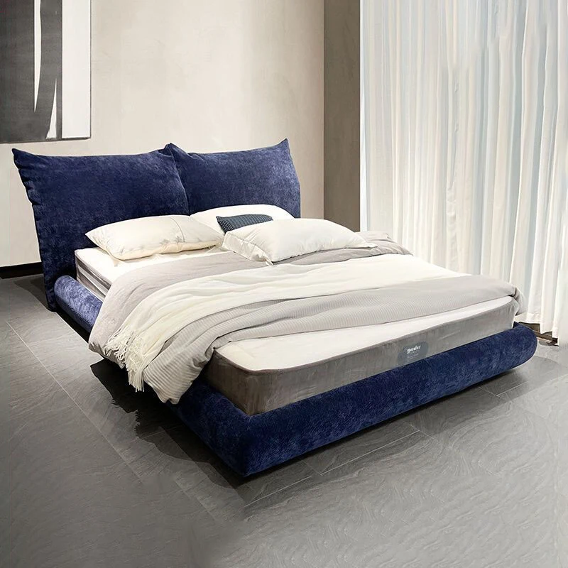 

Flannel Italian Minimalist Bed Luxury Modern Bedside Soft Double Double Bed 180X200 Adults Camas De Dormitorio Furniture Home