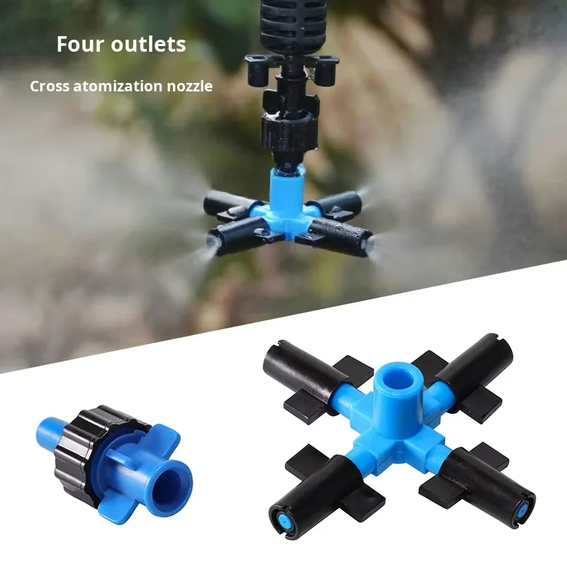 Ultra-fine Four Outlet Cross Atomizing Nozzle Anti-Drip Device Model  High Quality Gardening Tools for Home Gardening